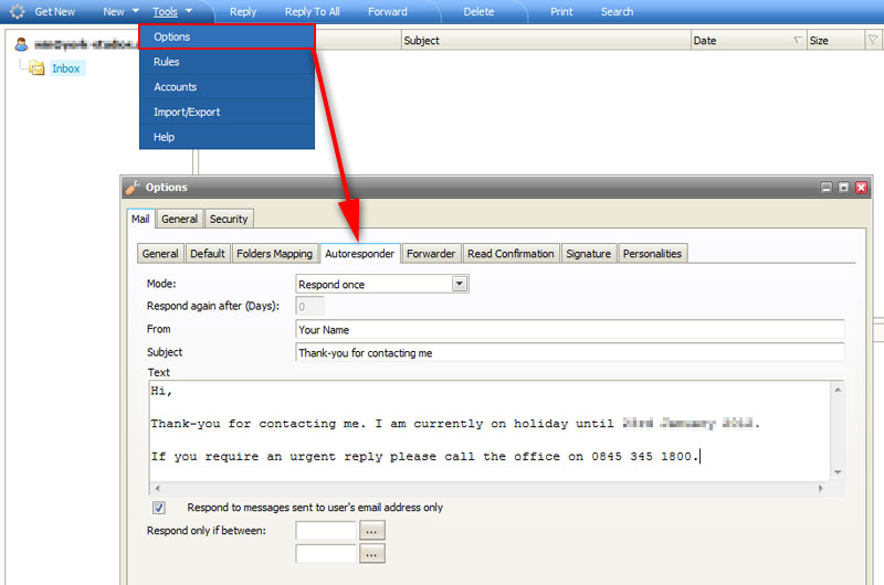 How to configure your email autoresponder